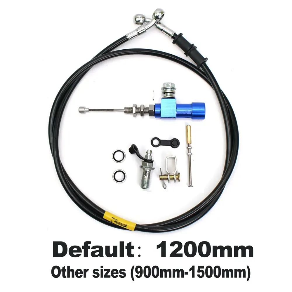 12.7mm piston M10x1.25mm, black 1200mm hydraulic line, motorcycle hydraulic clutch master cylinder pushrod brake pump.
