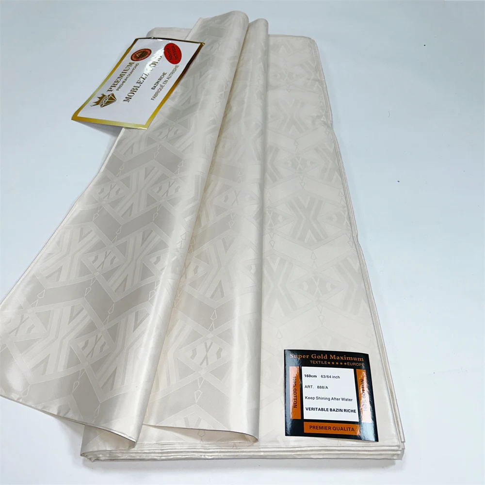 Shining Austria Quality 2025 New Bazin Riche Fabric GetzhTex Guinea Brocade Fabric 100% Cotton Shadda Damask Perfume