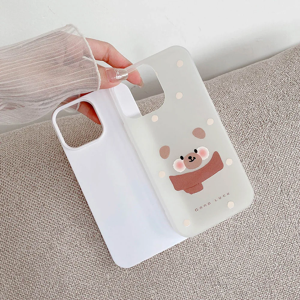 Cute Animal Phone Case For iPhone 15 Pro Max 14 13 Pro Max Soft Back Cover 12 15 14 Pro Shockproof Anti-slip Protective Bumper