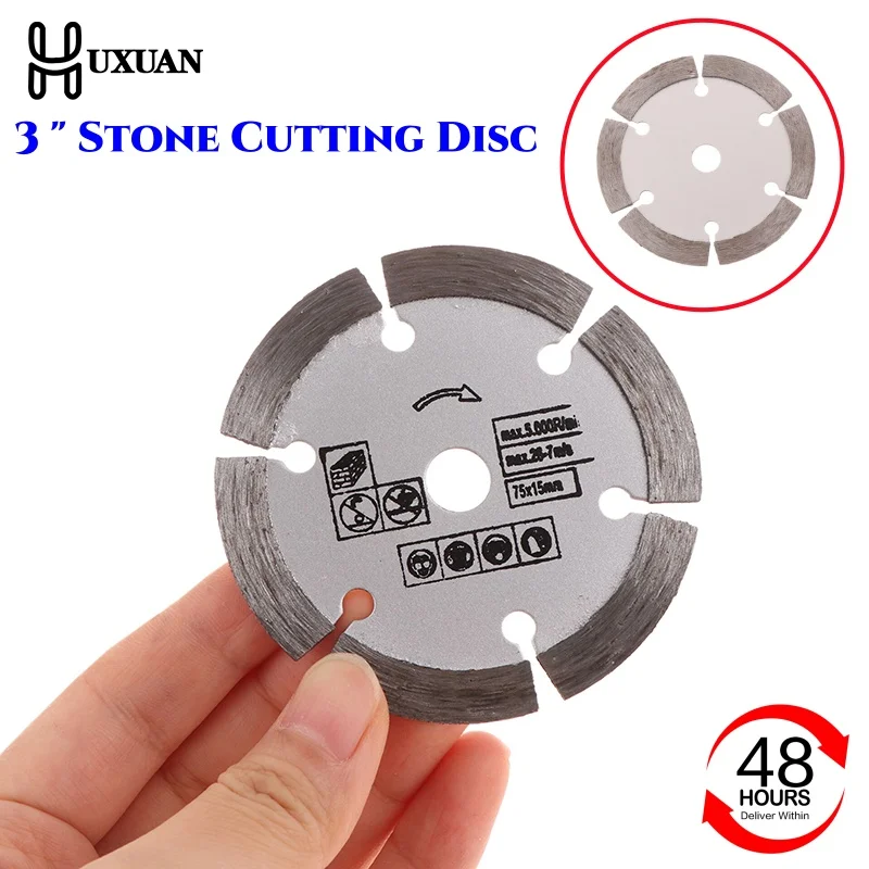 

1pcs 3 " Stone Cutting Disc Mini Saw Blade 75mm Diamond Cutting Blad Ceramic Concrete Marble Cutting for Angle Grinder