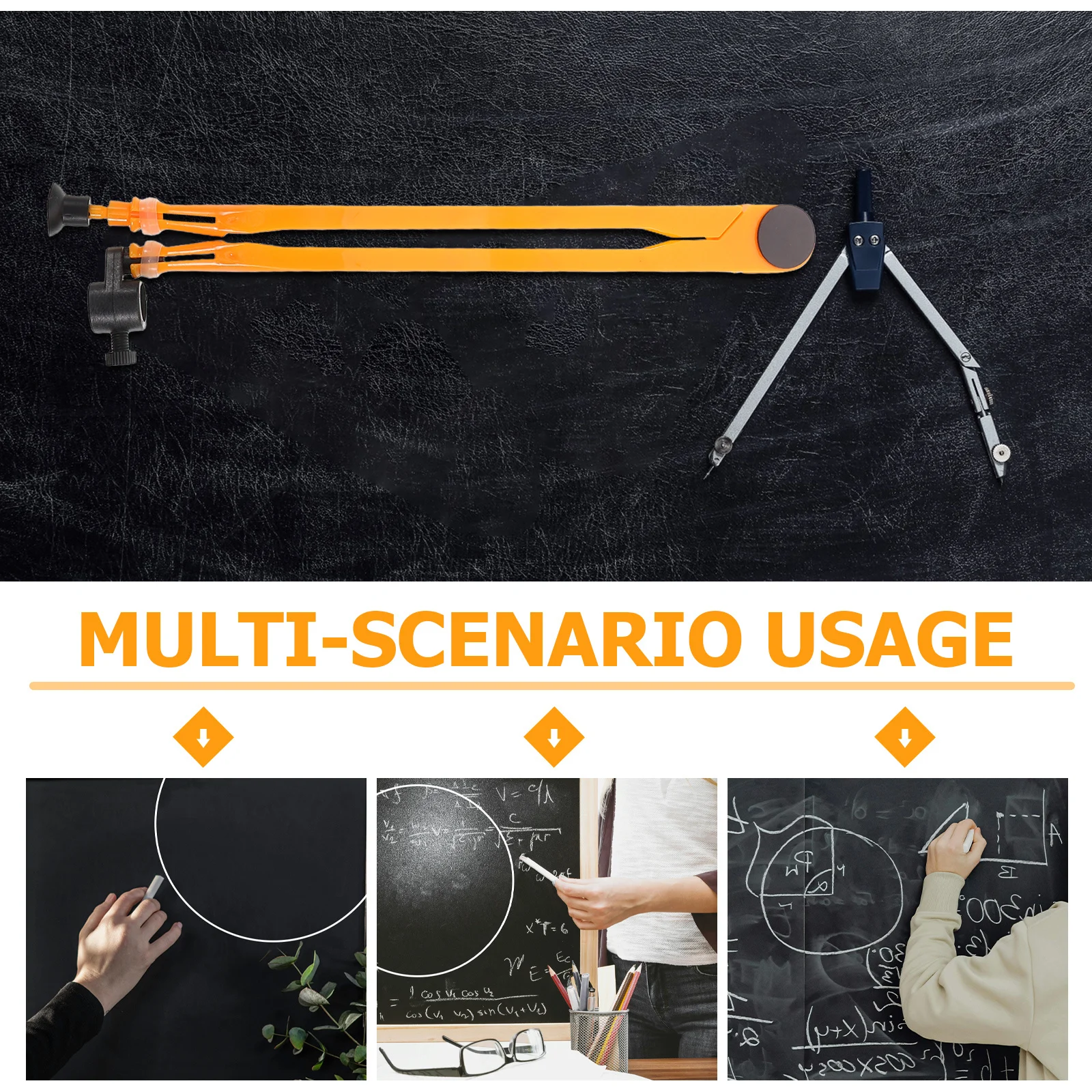 بوصلة تعليمية للسبورات البيضاء، أداة دائرة رسم هندسية احترافية، بوصلة رياضية عالية الدقة للفصول الدراسية
