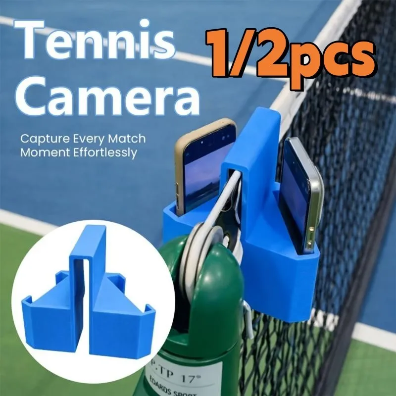 

Крепление для теннисной сетки, напечатанное на 3D-принтере, для записи видео, с двойной перспективой, держатель для телефона и экшн-камеры с клипсами