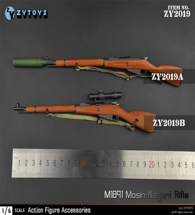 

ZYTOYS ZY2019 1/6 Soldier Soviet Red Army M1891 Weapons Plastic Model Toy Accessories Fit 12'' Action Figure In Stock