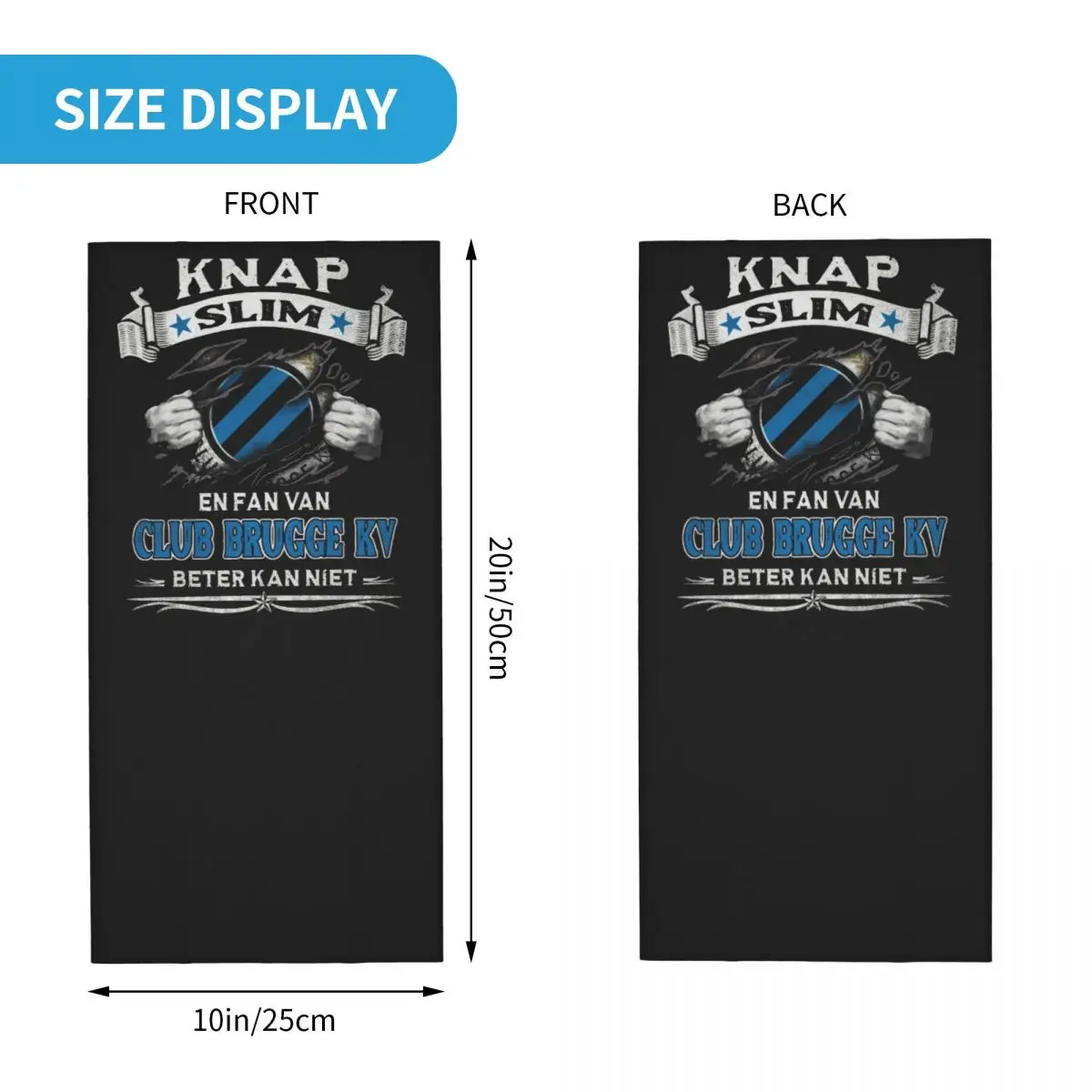 Knap Slim En Fan Van Club Brugge Kv Beter Kan Niet Neck Gaiter Bandana Scarf Face Mask Warmer Ourdoor Breathable