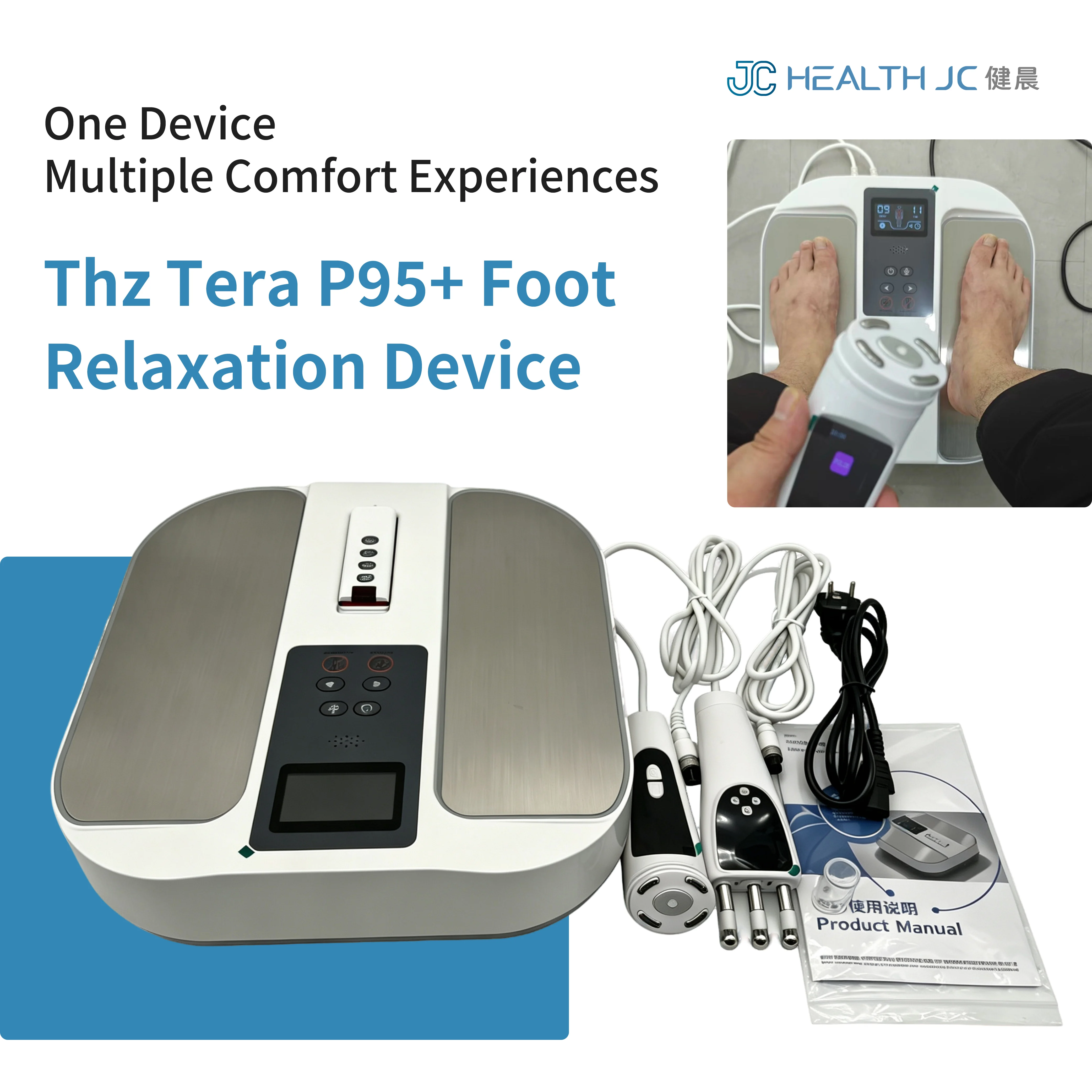 Medical Grade Terahertz Resonance PEMF Foot Therapy Device EMS Massage 20 Intensity Levels for Chronic Inflammation Relief Full