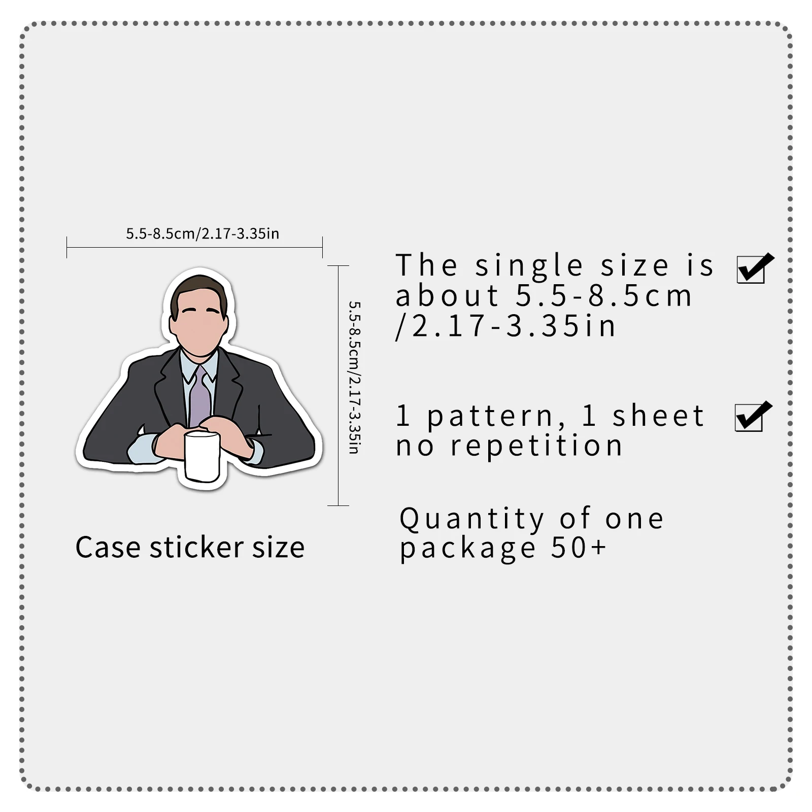 50pc the office series Cartoon Cute Graffiti Stickers Suitcase Laptop Guitar Skateboard Personalized Decoration Stickers