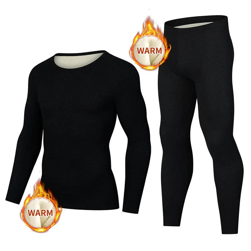 Autumn And Winter Man Thermal Underwear Set Face Sanding Double Warmth Slim Body And High Elasticity Comfortable And Breathable
