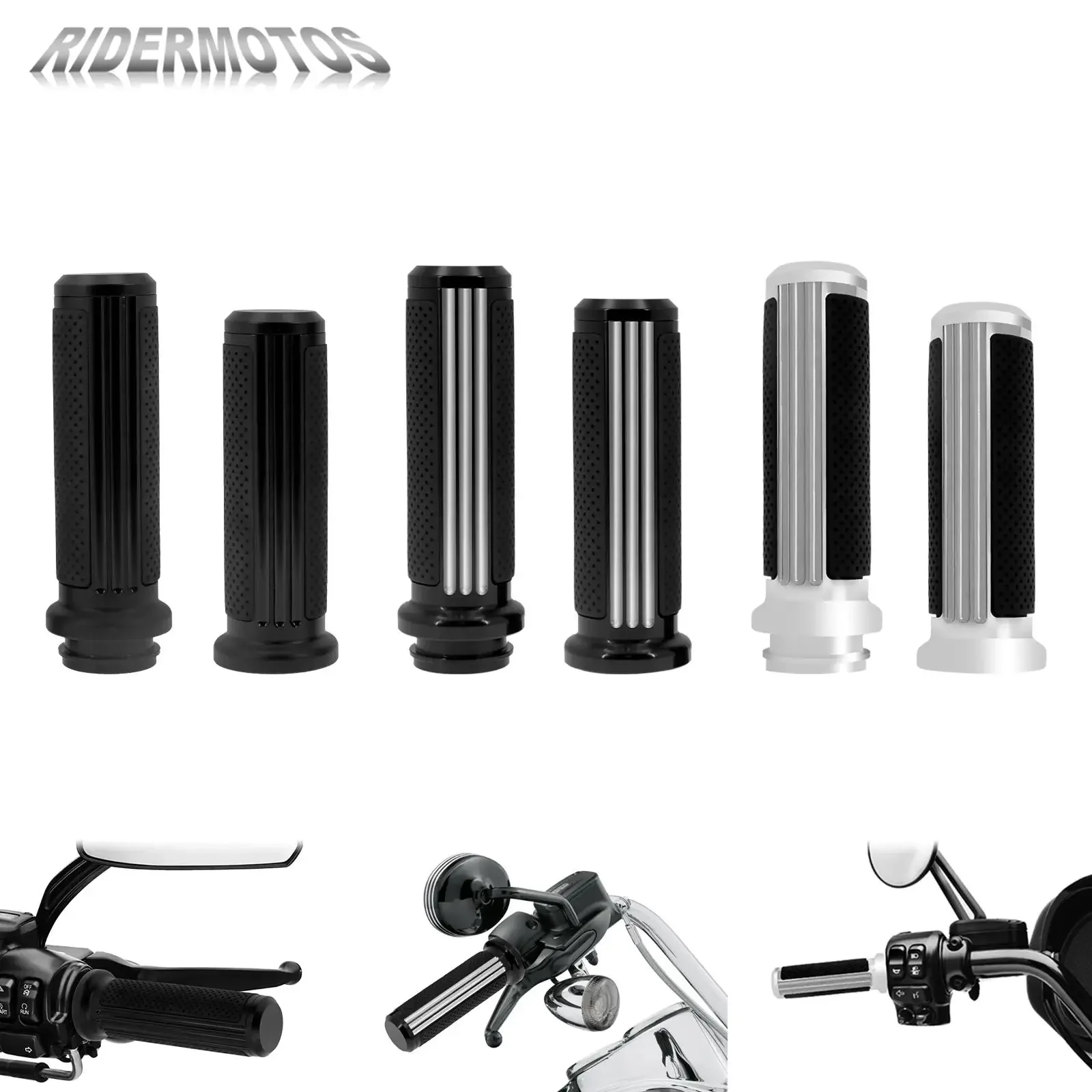 

1'' 25mm Motorcycle CNC Electronic Throttle Handle Bar Hand Grips For Harley Touring Softail Deluxe FLSTN CVO Breakout FXSBSE