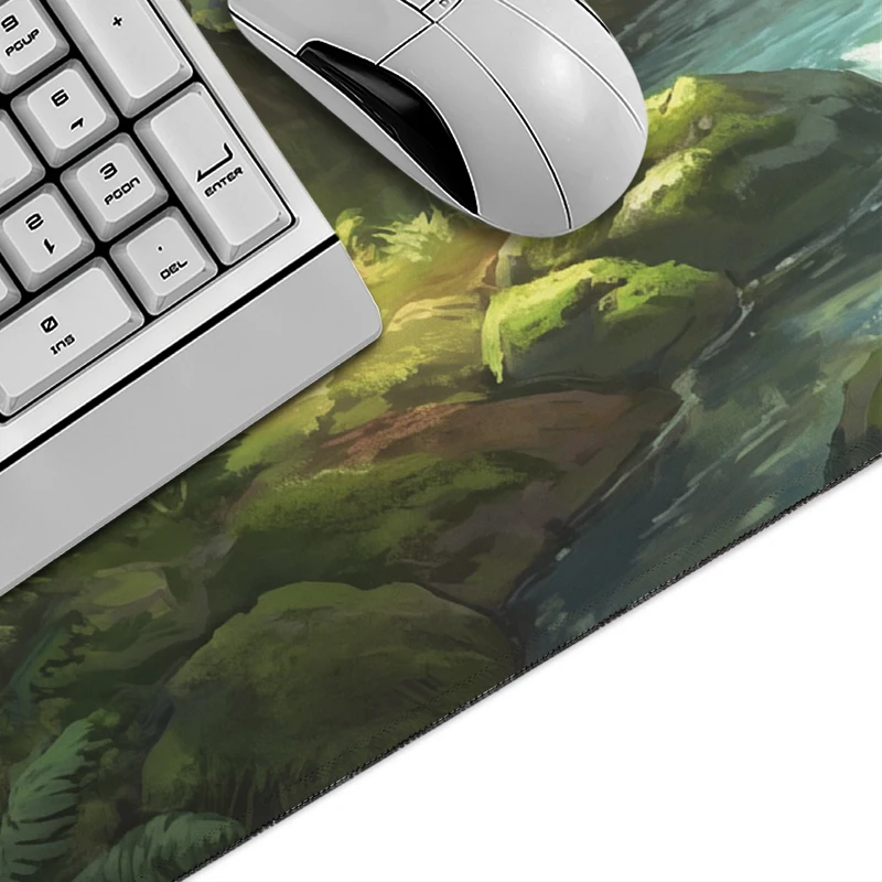 Green Forest Sunlight Mouse Pad Gamer XL Home New HD Mousepad XXL Mouse Mat Non-Slip Carpet Natural Rubber Office Mice Pad