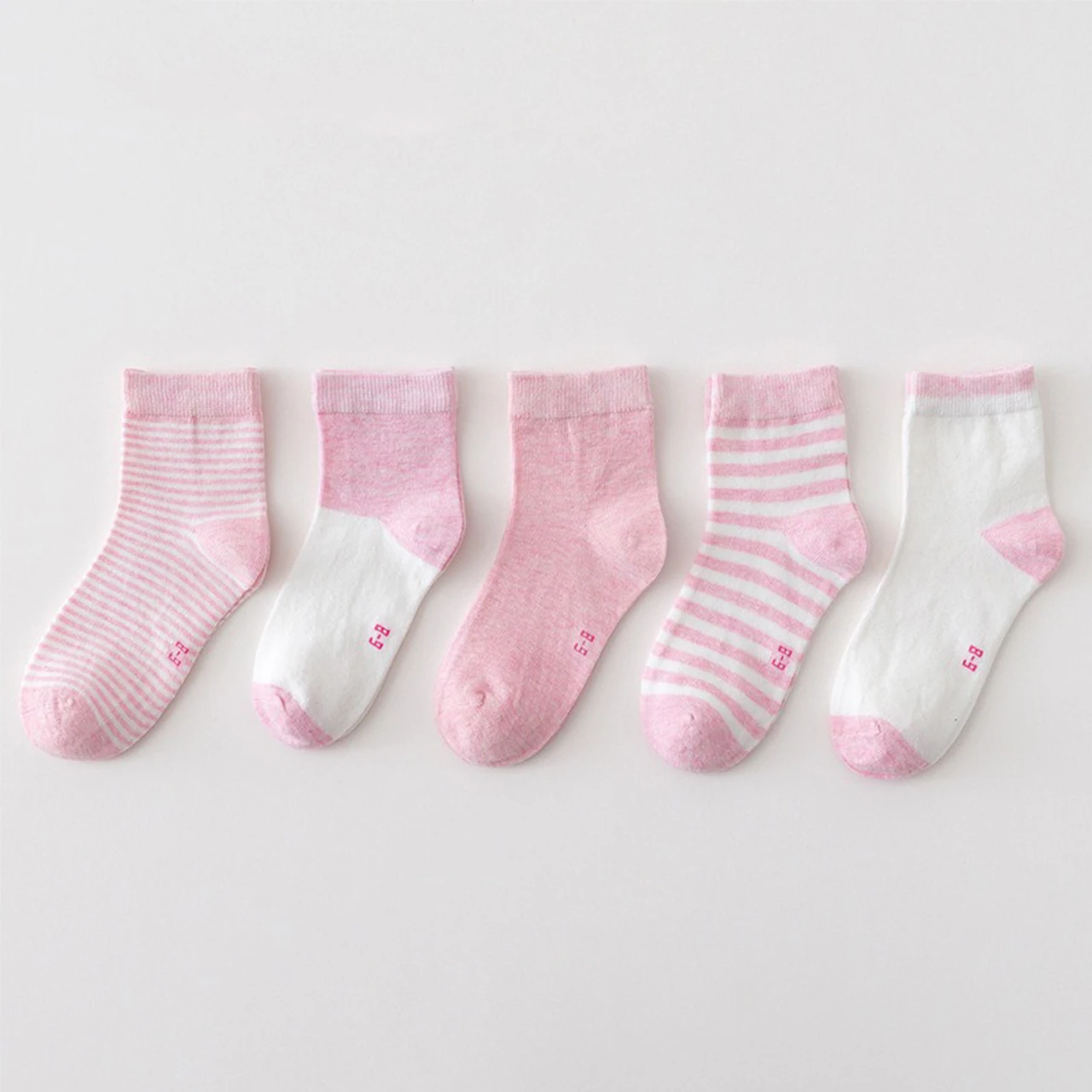 5pair Kids Summer Mesh Socks Thin Breathable Children Cotton Sock 3-12Year Boys Girls Mid-calf Sock Cute Cartoon Baby Footwear