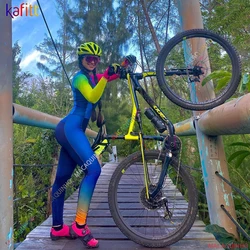 Winter Long-sleeve Cycling Triathlon In Lycra Fabric Blue Women's Jumpsuit Professional Skinsuit Clothing Wholesale Resale Cheap