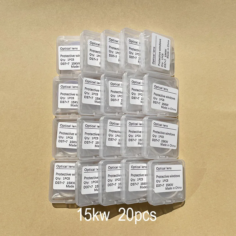 20 Stück Laserschutzlinsen 37x7 6kW 15kW 20kW Faserlaser-Schutzlinsen für Raytools Precitec WSX Laserkopf-Teile – Detail 2
