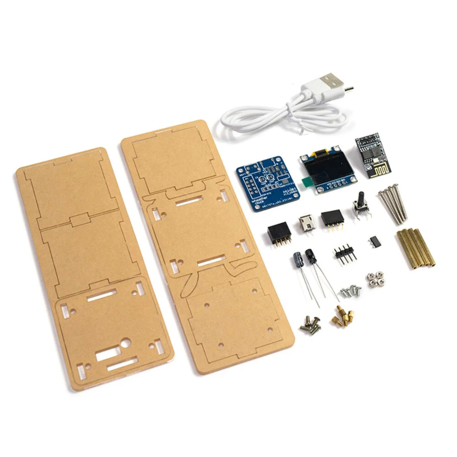 

Набор для сборки электронных часов своими руками с OLED-дисплеем ESP8266, Wi-Fi, автоматическим синхронизированием времени, прогнозом погоды и показателем влажности, проект для пайки на платформе Arduino