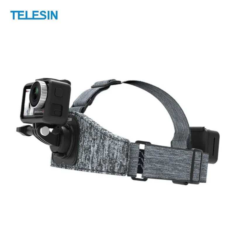 

TELESIN Double Mount Head Strap for GoPro Hero 13 12 11 10 9 8 Insta360 DJI Osmo Action 5 4 3 SJCAM Multiangle Adjustment Strap