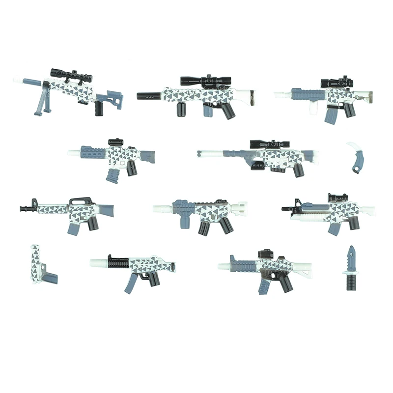 Moderne Spezialeinheiten Figuren Militär Waffen Bausteine Armee Soldat Stadt Polizei Mehrfarbig AK Zubehör Ziegel Spielzeug