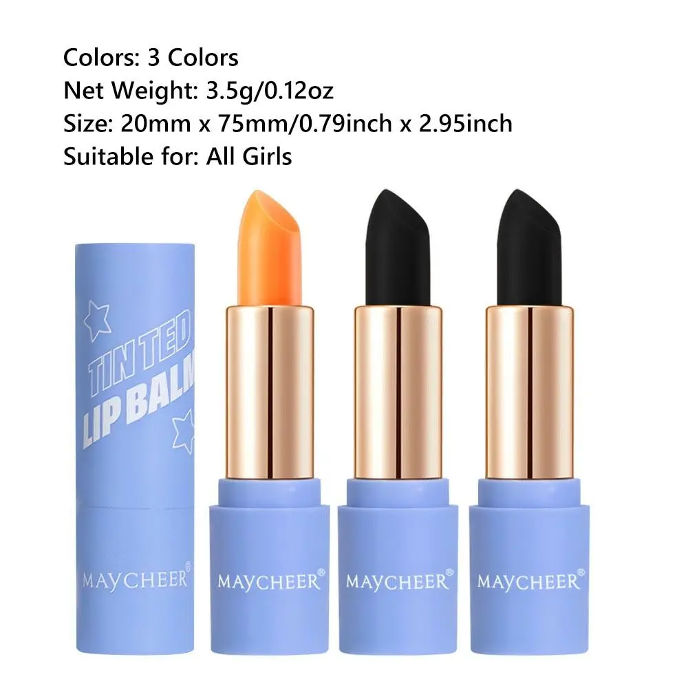 Lápiz labial mate de larga duración que cambia de Color bálsamo labial teñido hidratante 24 horas lápiz labial mágico resistente al agua para mujeres y niñas