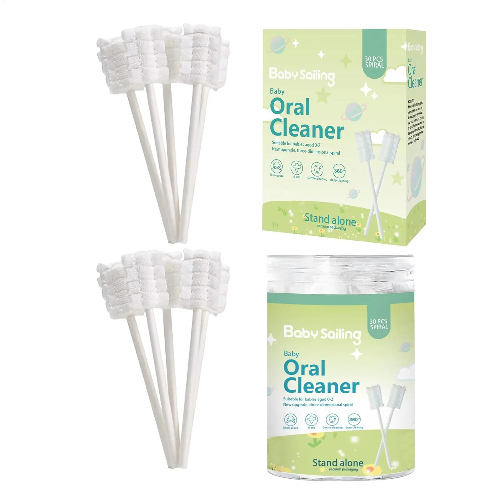 

Baby Finger Toothbrush Disposable Gauze Soft Tongue Cleaner for Infant Early Dental Hygiene 0-24 Month Home Travel Hospital Care