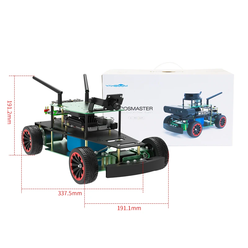 ROSMASTAER R2L programmable Robot  for automatic driving with motor speed max 1.8m per second based on ROS and Ubunt system