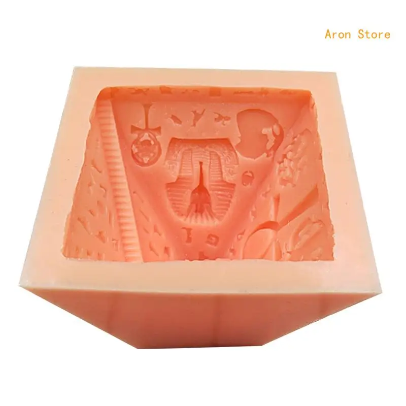 3D Egyptian Pyramid Silicone Mold Handmade Fondant Plaster Mould for DIY Soap Chocolate Ice Cream Molds Dessert H3CF