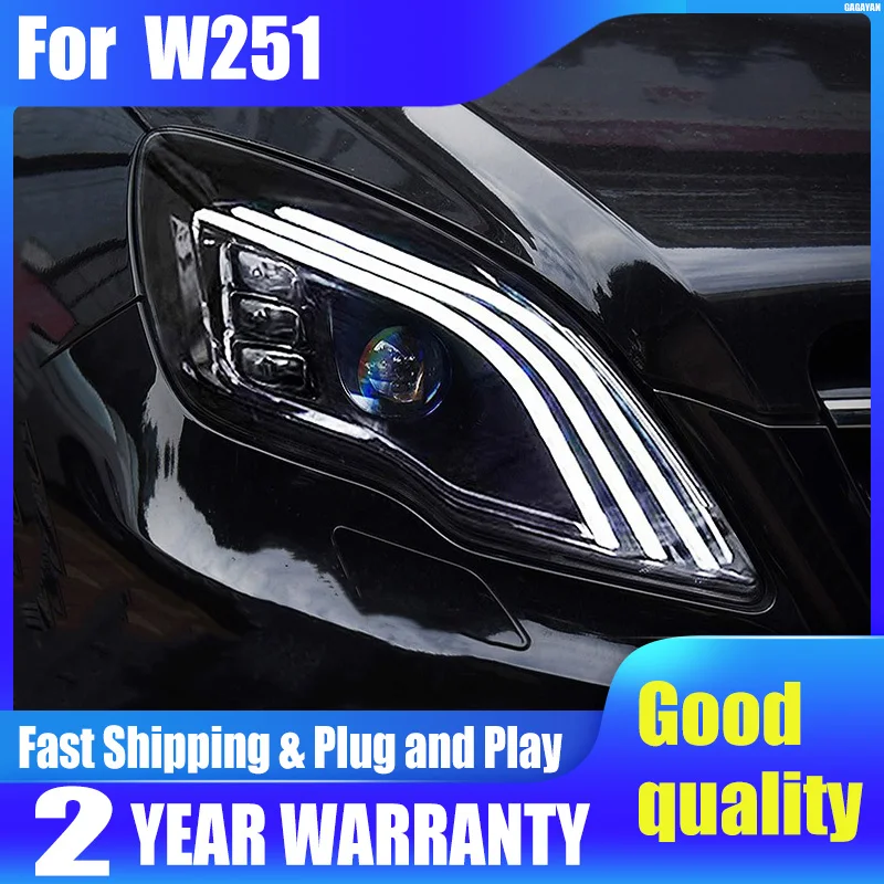 

Car Lights for BENZ W251 LED Headlight Projector Lens 2010-2017 W251 R Class R320 R350 R500 Head Lamp DRL Auto Accessories