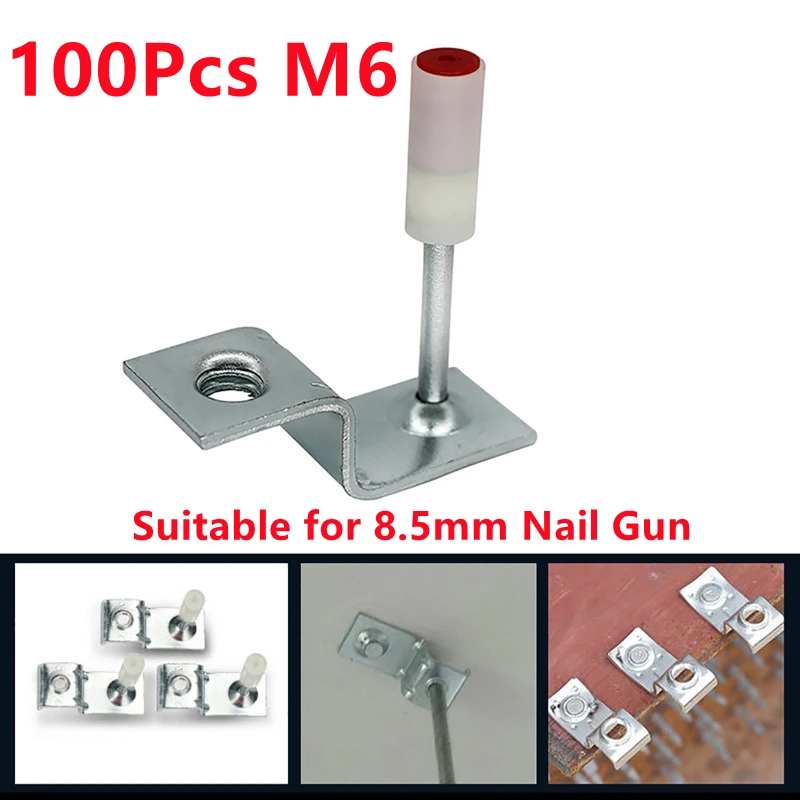 

100Pcs/set 6mm nail gun nail for manual steel nails gun naked nail Suitable for 8.5mm Nails Gun