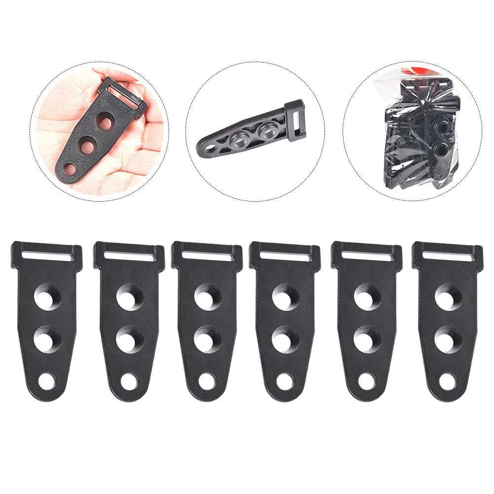 10 Pcs Camping Accessories Tent Adjustment Buckle Necessity Holder Plastic Webbing Fixer Necessities Canopy Adjuster Black