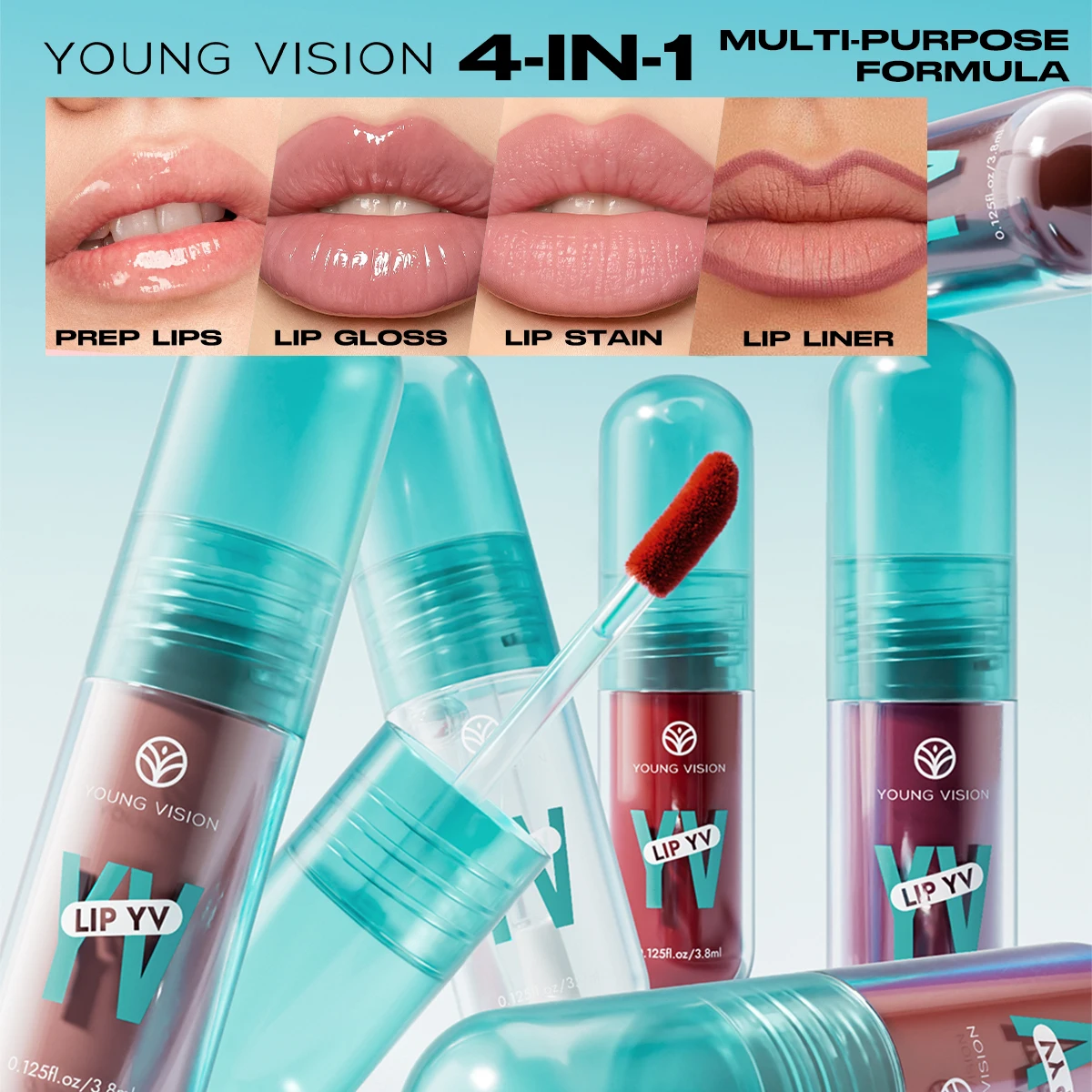 YOUNG VISION 6-Shade Avocado Long-Lasting Moisturizing Lip Stain มีน้ําหนักเบา ไม่เหนียวเหนอะหนะ ถ้วยไม่ติด ลิปคราบ