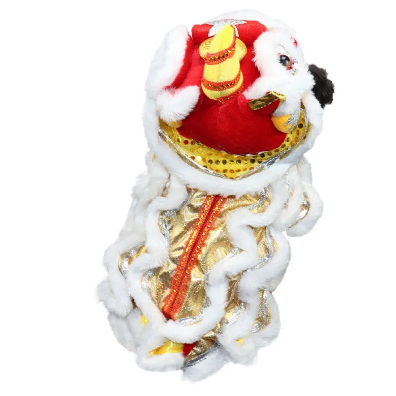 Spring Festiva Pet Dog Clothes New Year Chinese Lion Dance Costume Coat For Teddy Costume Dog Tang Suit Role Play Puppy Clothing