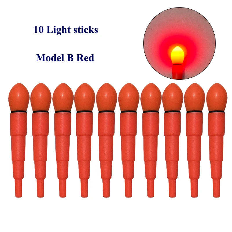 10PCS Luminous Glow Stick Sea Night Fishing Lightstick Electric Fishing Stick Bright Glow Light Stick Ocean Fishing Tool NO BAT