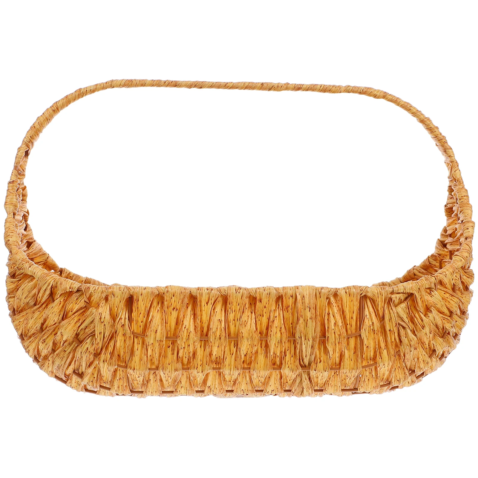 

Hand Woven Storage Basket Iron Frame Strong Capacity Garden Vegetable Harvest Beach Picnic Candy Gift Decorate