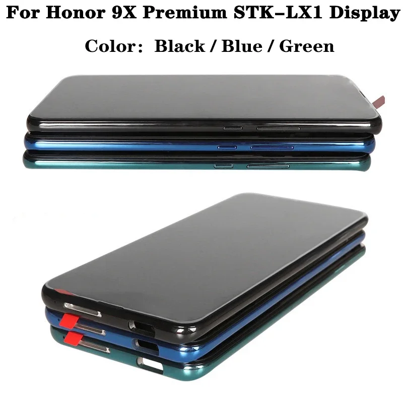 6.59‘’ New 9X LCD For Huawei Honor 9X Global Premium LCD Display Touch Screen 10 touch Digitizer Assembly Frame STK-LX1 lcd