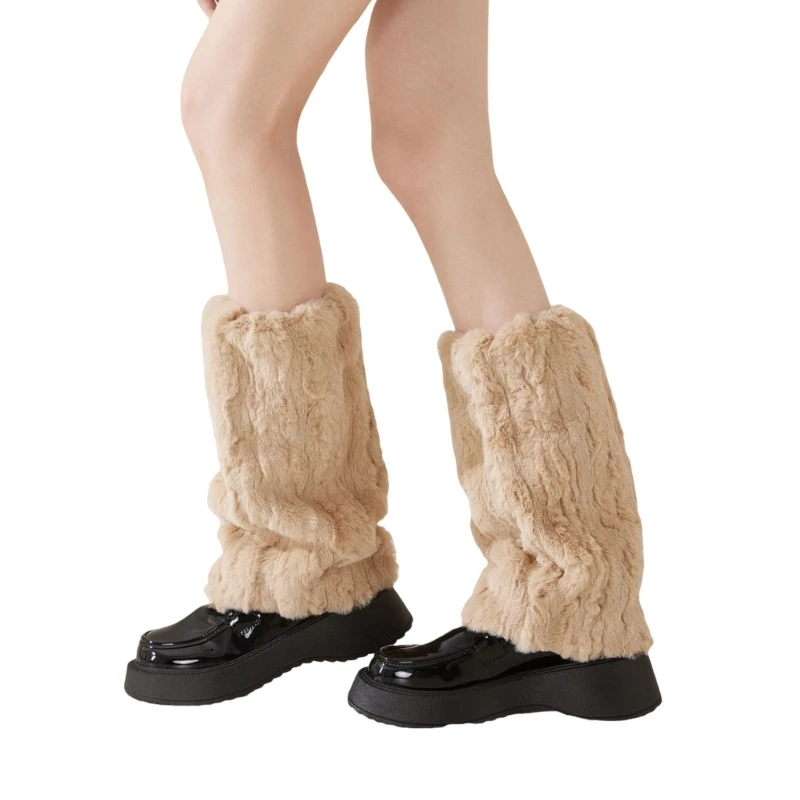 

Women Soft Plush Leg Warmers for Office or Sports Winter Warm Furry Boot Covers