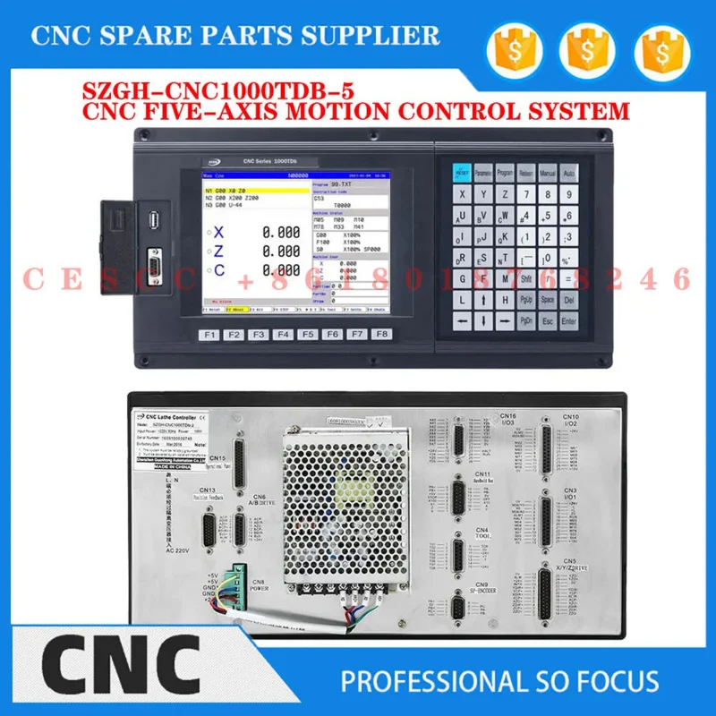 SZGH-CNC1000TDb-5 Offline CNC five-axis motion control system lathe controller G code servo stepper with handwheel MPG