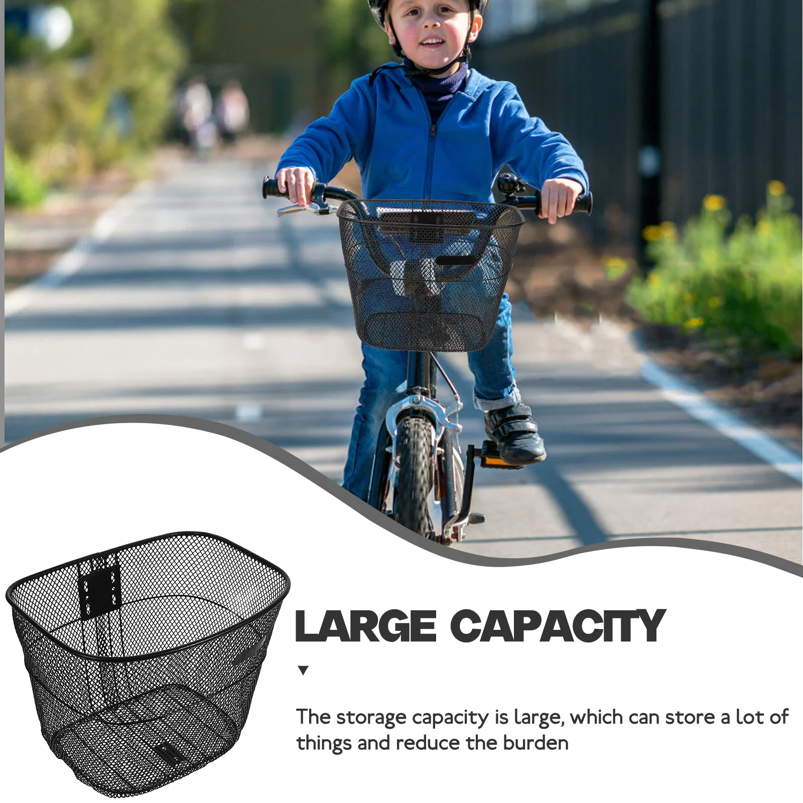 

Quick Disassembly Car Basket Bicycle Handlebar Frame Adult Bike Cargo Steel Front Accessories