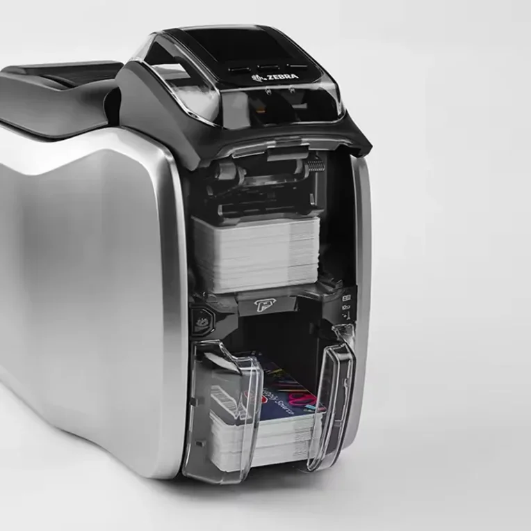 

In stock Zebra ZC300 Single- & Dual-Sided Membership/ID Card Printer with 800300-252CN YMKCO Color Ribbon in Stock