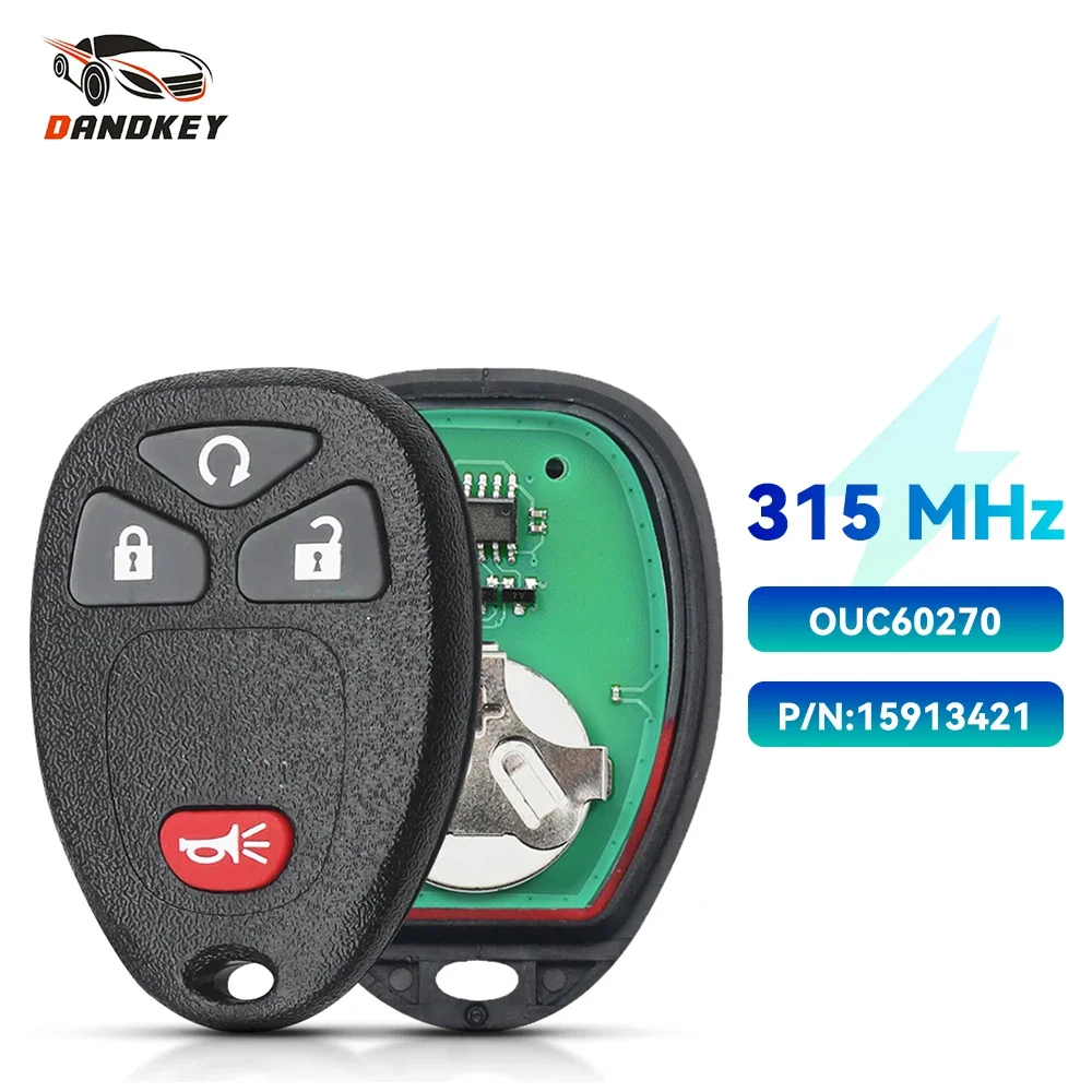 

Dandkey Keyless Entry Remote Key For Chevrolet Tahoe Traverse GMC Yukon 2007 2008 2009 2010 2011 2012 2013 2014 15913427