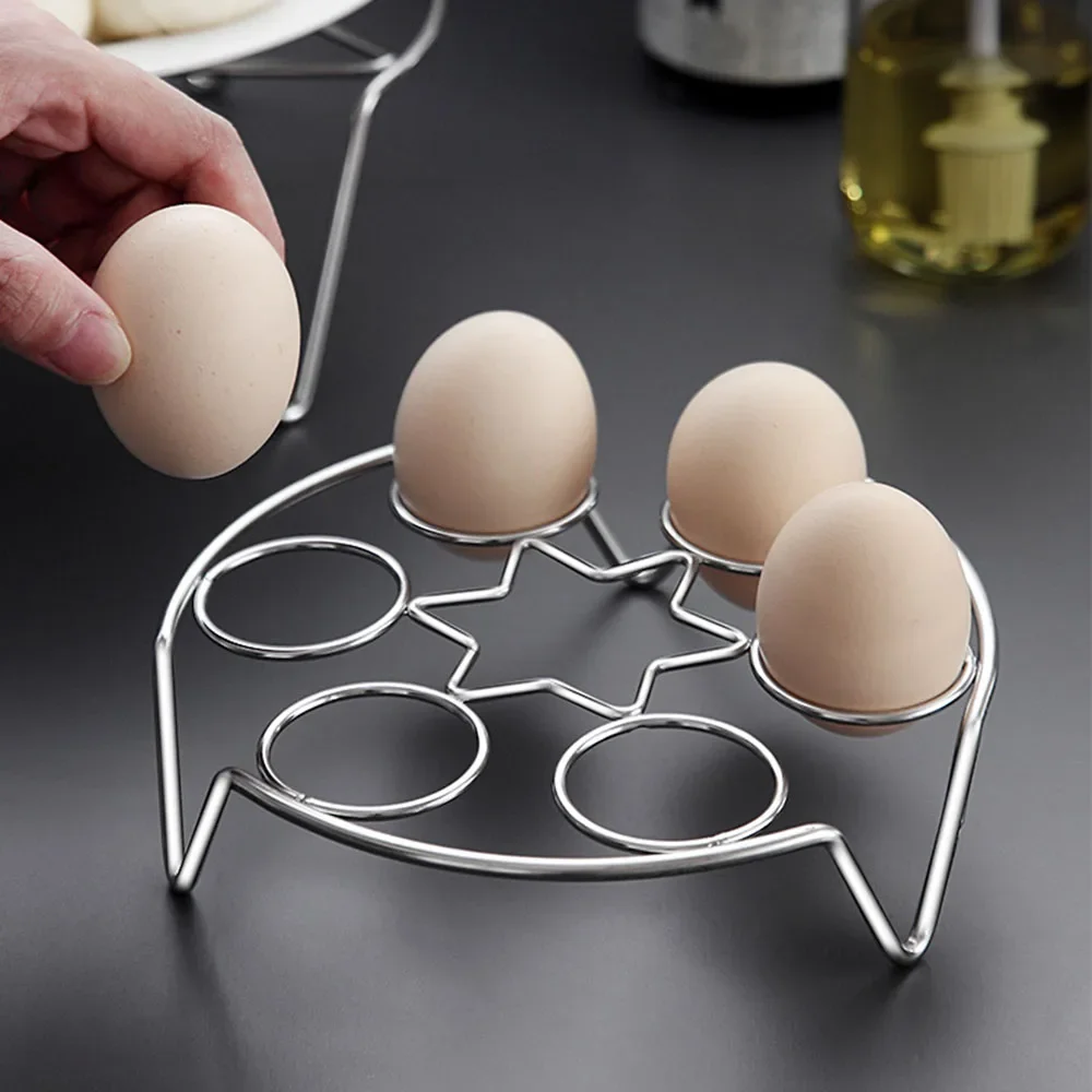 Stainless Steel Steamer Pot Pan Durable Pressure Cooker Steamer Rack Egg Storage Multifunctional Kitchen Steam Rack cooking