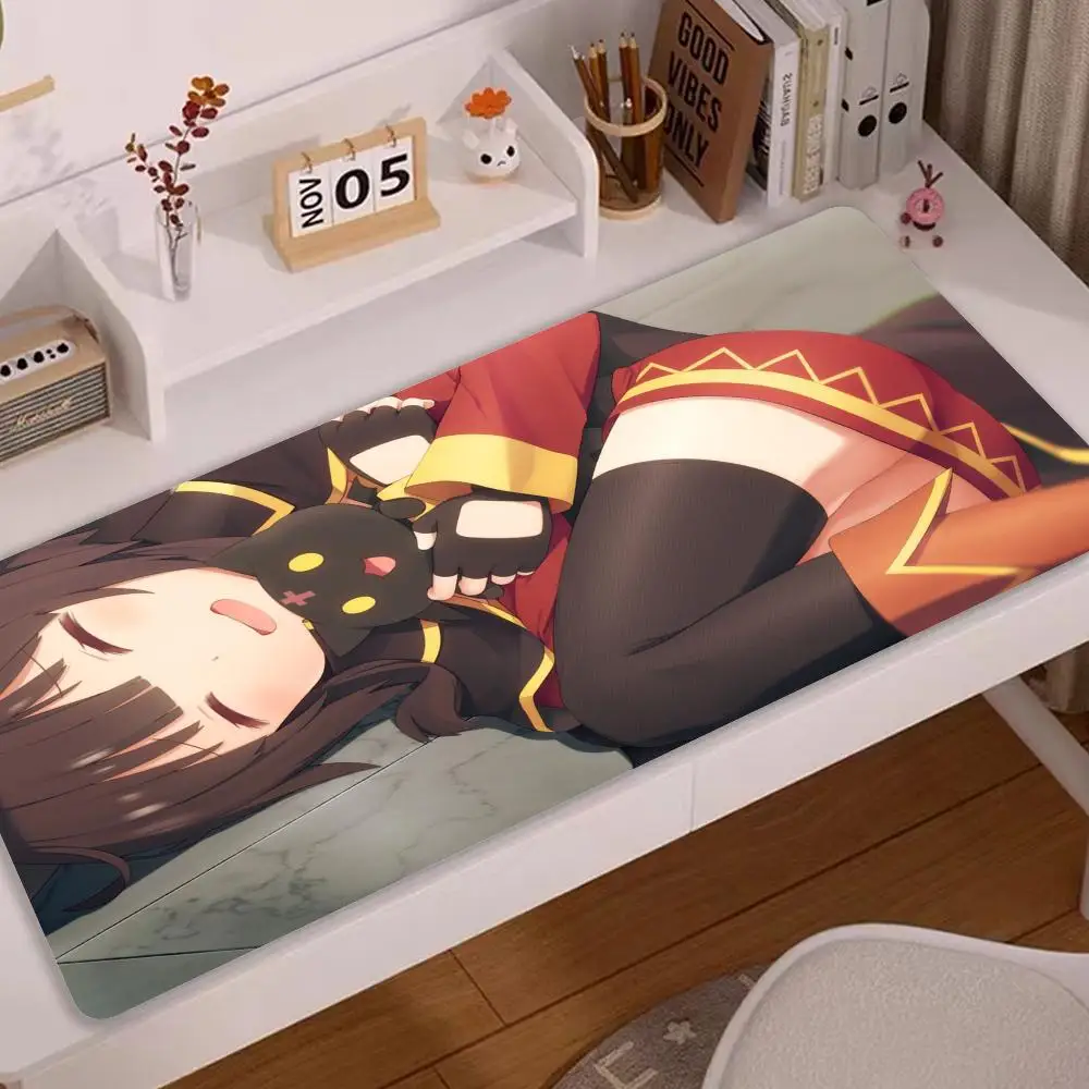 

Anime sexy girl Megumin Mousepad Mouse Mat With Pad gaming accessories Prime Gaming XXL Keyboard Pad Stitch Padding Mat