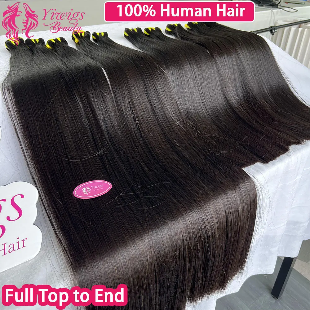 

Натуральные волосы 15A Super Double Drawn, 100% человеческие, прямые, необработанные, для наращивания, для женщин