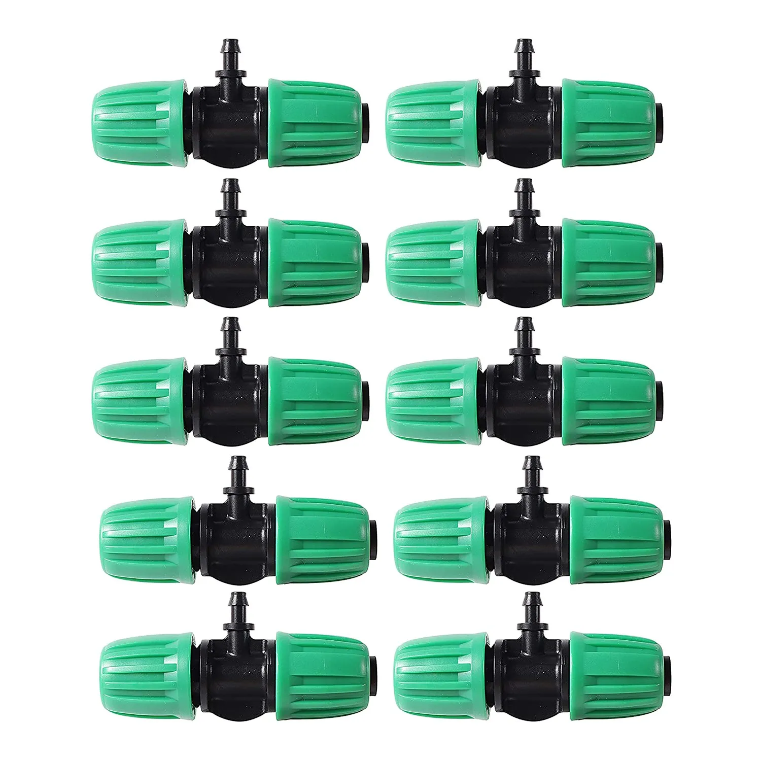 Hot 10 Pcs Barbed Tee 1/2 Inch Tubing (1/2Inch ID) 16mm to 1/4 Inch Irrigation Tube Anti-Drop Fitting (Fits 13mm ID/4mm ID)