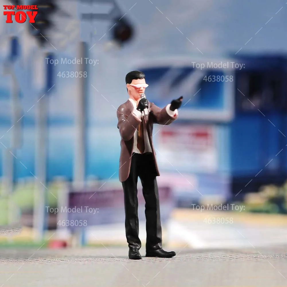 Painted Miniatures 1/64 1/87 1/43 Commercial Performance Man Male Scene Figure Dolls Unpainted Model For Cars Vehicles Toys