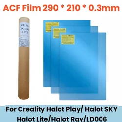 3Pcs ACF Film 290x210mm For CREALITY HALOT PLAY LD006 HALOT SKY 2022 HALOT RAY HALOT LITE Release Films Resin 3D Printer Parts