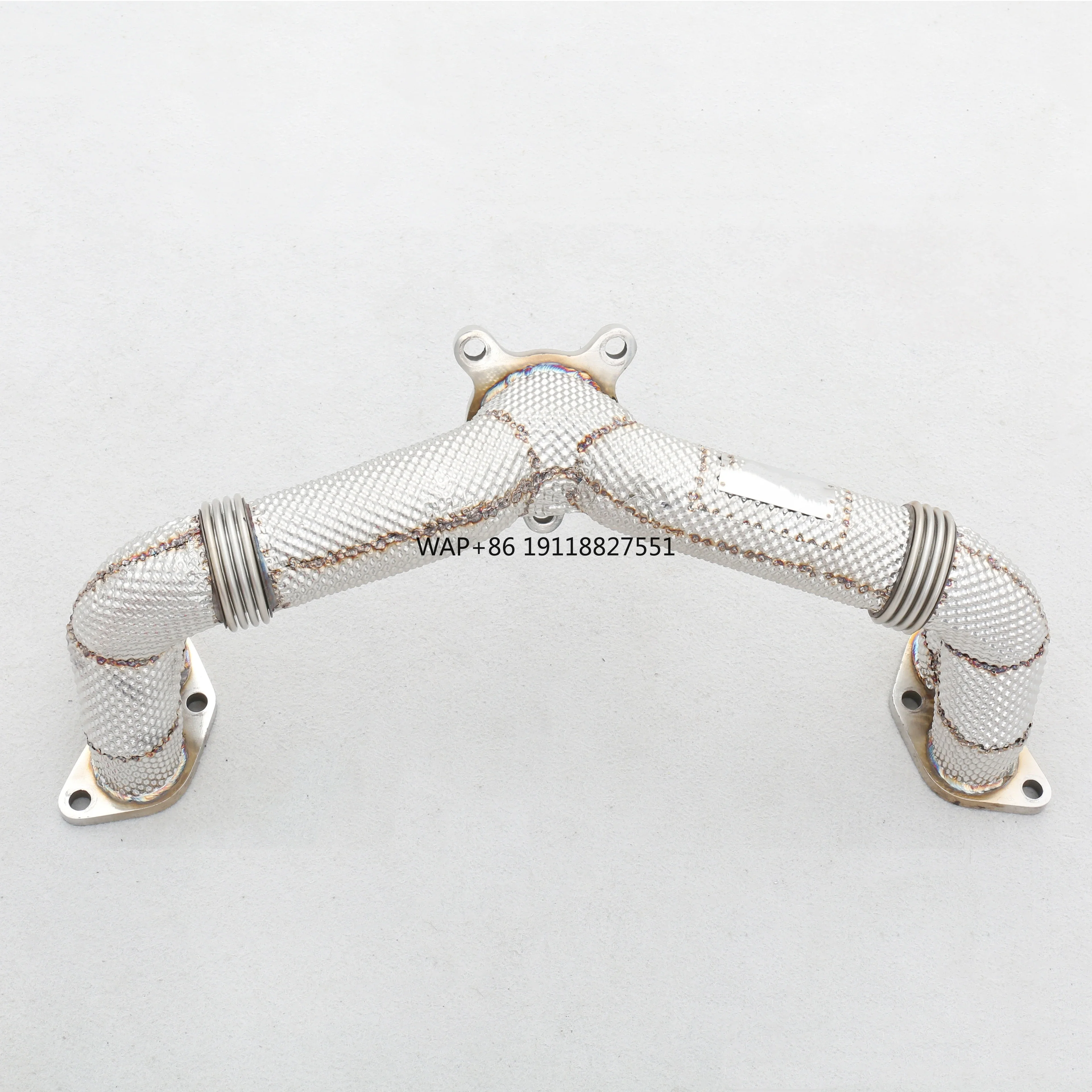 Custom 304 Stainless Steel Race Catted Manifold Headers Downpipe Exhaust Pipes for STI Gen12 2.4