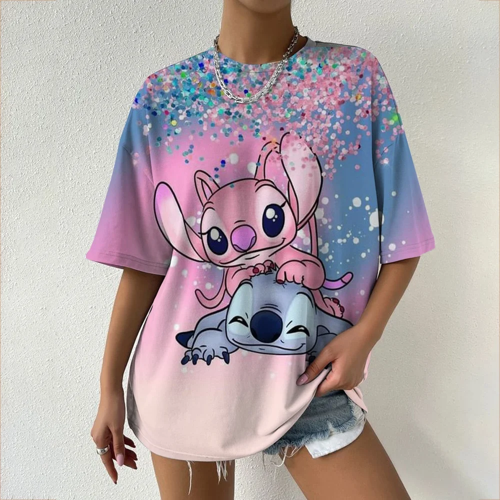 ديزني بين النجوم الطفل سلسلة مطبوعة موضوع تي شيرت قميص الحلو كول الشارع الصيف تي شيرت المتضخم النساء الكبار والأطفال #5