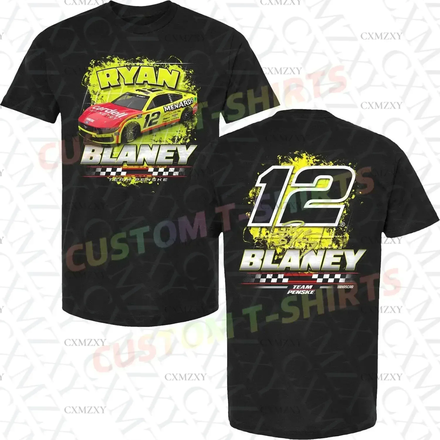 

Ryan Blaney 2025 Menards Motorcycle Logo High Quality 100% Cotton T-shirt S-3XL