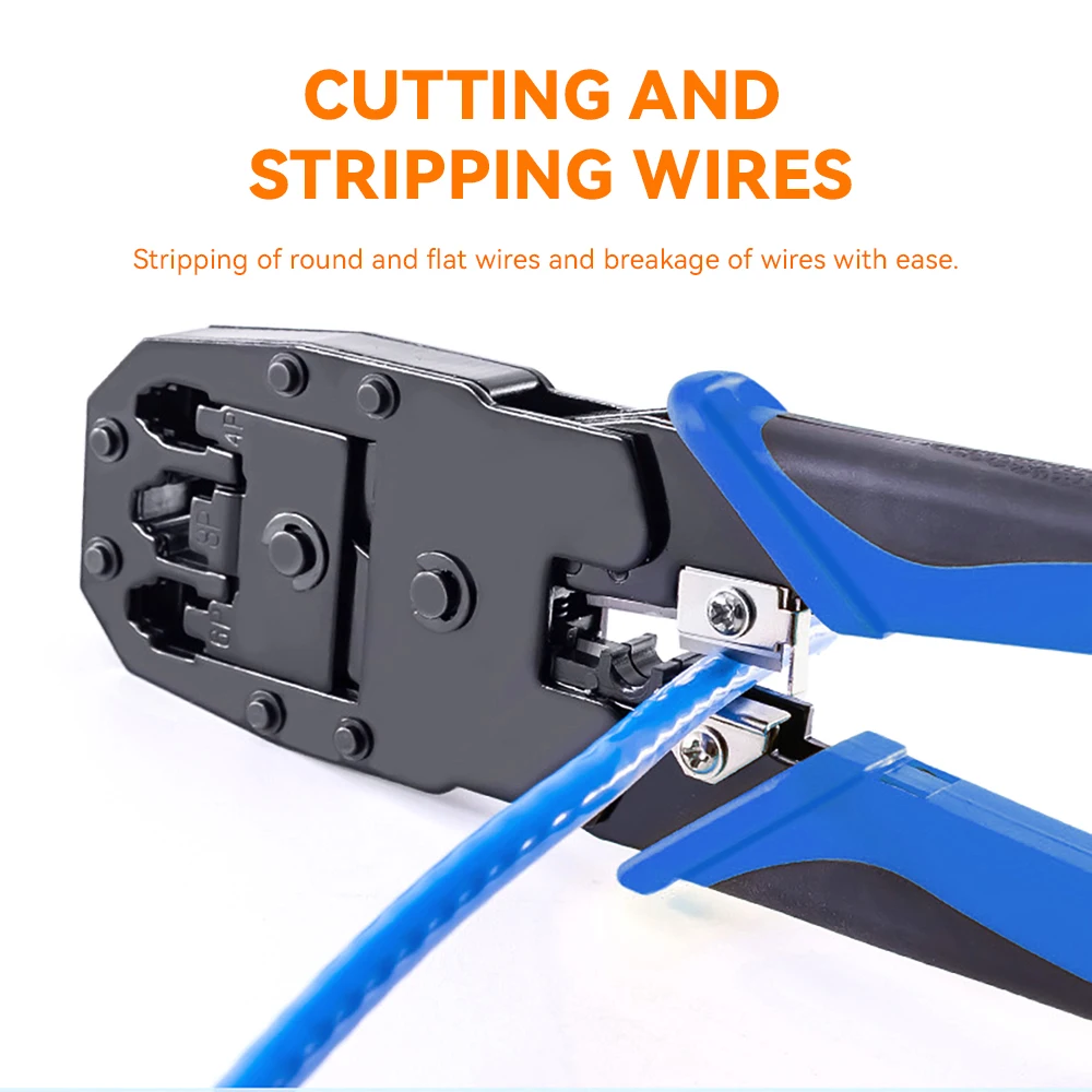 FCST RJ45 Crimping Tool RJ45 Passthrough Crimper Pliers Cat5 Cat5e Cat6 Cutter Stripper for RJ45 RJ11 Crimping hand tools