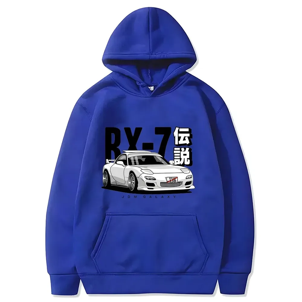 2024 felpa con cappuccio alla moda retrò RX7 FD Drift camicia sportiva traspirante con stampa auto giapponese Harajuku abbigliamento sportivo