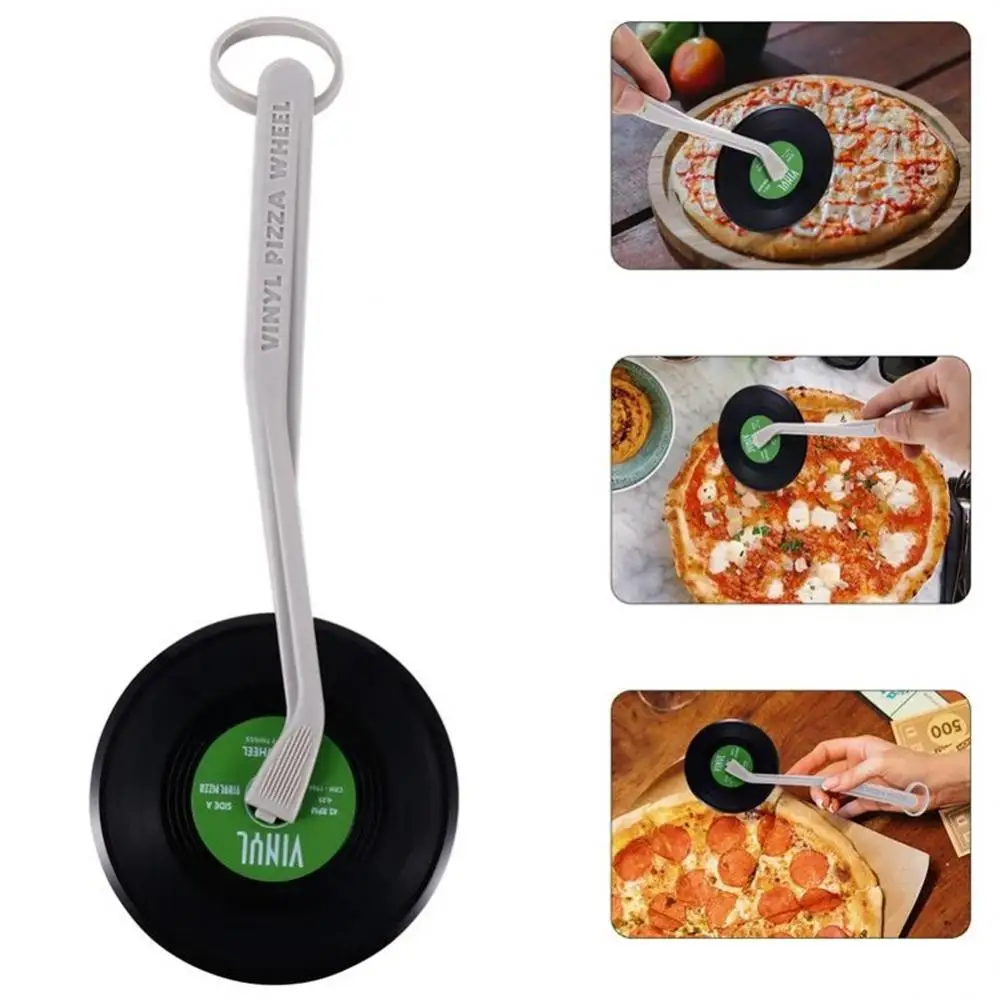 Pizza Tool Creative Spin Abs Kitchen Accessories Pizza Knife Portable Record Design Bakeware Pizza Wheel Cutter Professional