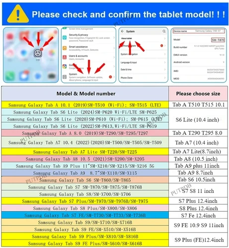 Imagen 2 del producto Con estuche para lápices para Samsung Galaxy Tab A9 + Plus 11 A8 10,5 A7 Lite 8,7 funda para tableta Tab S9 Ultra 14,6 S8 + 12,4 S7 FE