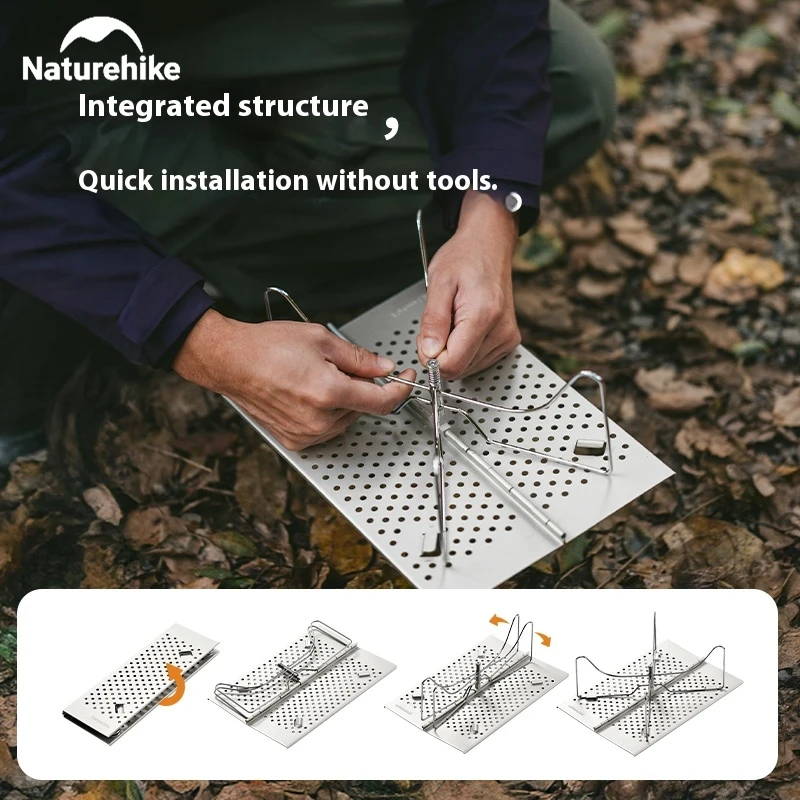 Naturehike Mini Foldable Table Ultralight Outdoor Camping Hiking Desk Aluminum Alloy Stainless Steel Picnic BBQ Table Portable